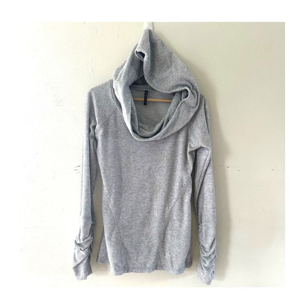 Kuhl Gray Ribbed Hoodie Pullover Lightweight Women's‎ Size Small Outdoors Hiking